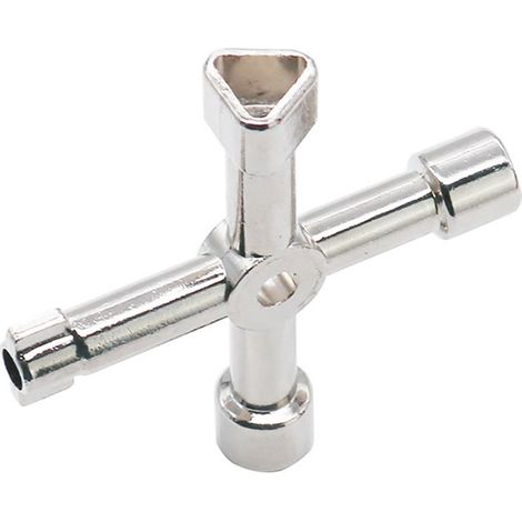 Clé triangulaire universelle en croix à 4 voies pour armoire de compteur d'ascenseur à gaz/électrique (1/5)