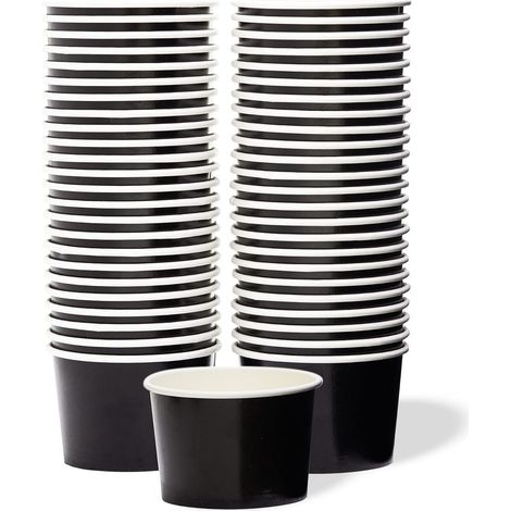 50 Tasses à Glace, 9 Oz, Papier Robuste, Revêtement Polyéthylène, Aliments Chauds Froids, Fête Commercial (1/5)