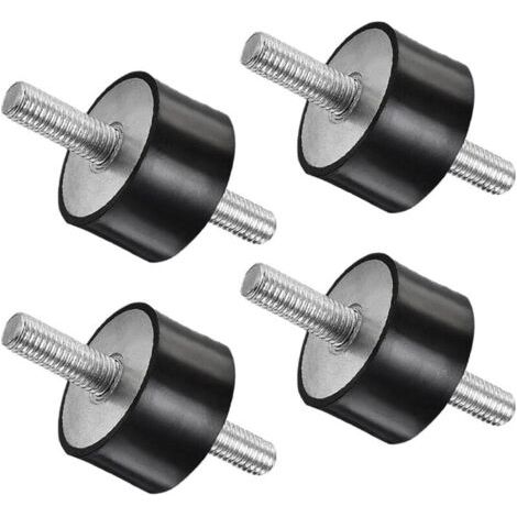 royaluxe-4 Pièces Amortisseur En Caoutchouc M8, Amortisseur En Caoutchouc Anti-Vibration Supports D'isolation, Amortisseur En Caoutchouc Cylindrique, Pour Compresseurs D'air, Moteurs Diesel, Pompes à (1/5)