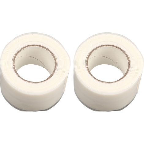2 pièces Ruban adhésif silicone double face flexible pour pagaies de canoë kayak et bateau-dragon, antidérapant et étanche, blanc (1/5)