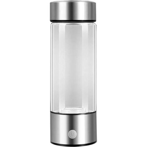 Gourde,Bouteille de sport en Itanium de qualité riche en hydrogène, tasse d'eau, ioniseur, générateur d'antioxydants - Type Silver (1/4)