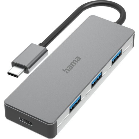 Hama USB-C Hub 4 Ports, 10 Gbit/s, Alu, USB 3.2 Gen2 (1/2)