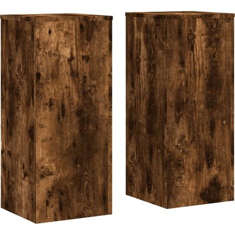 Portavasi per piante set di 2 portafiori in legno ingegnerizzato marrone 020045303