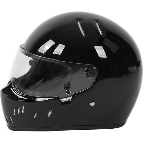 Casque intégral noir pour moto, cyclomoteur, moto de route et de course, pour adultes, jeunes, hommes et femmes (1/5)