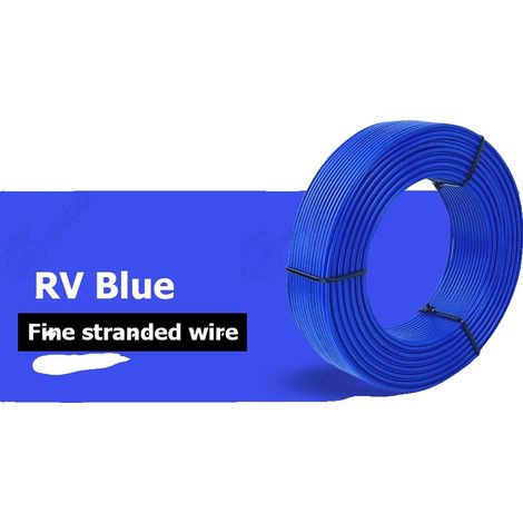 Filo di rame, isolamento in PVC, conduttore a trefoli, blu-a, 19 AWG - 0,75mm2-a, 100m-a (1/2)
