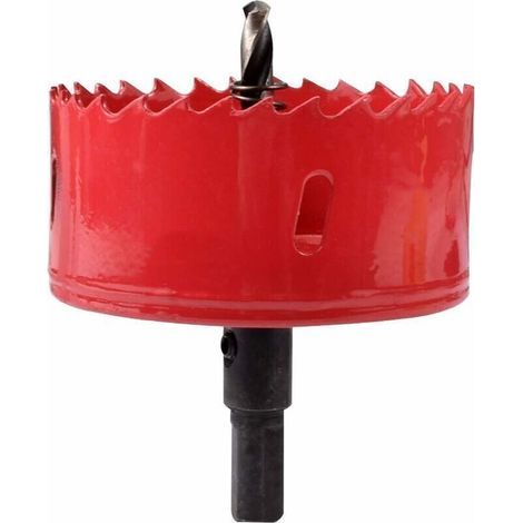 Scie cloche bimétallique M42 HSS 80 mm. Foret à carottage pour fer, aluminium, bois, plaques de plâtre, tuyaux, plastique et panneaux de fibres. (1/5)