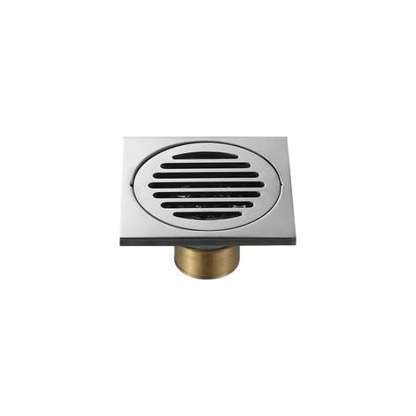 Siphon de douche, acier inoxydable 304 avec grille de protection amovible pour attrape-cheveux, drain de douche - 10 x 10 cm (1/5)