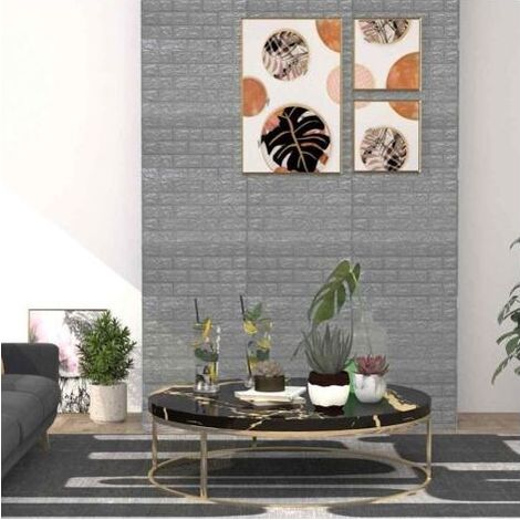 Papier peint 3D autoadhésif Briques 20 pcs Anthracite (1/5)