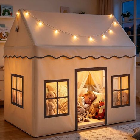 Children's Play Tent with Backyard & Star Lights (1/4)