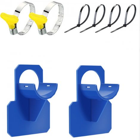 Lntyq Lot de 2 Supports de Tuyau de Piscine Bleus Anti-Perforation, Déchirure et Traction (30 à 37 mm) (1/5)