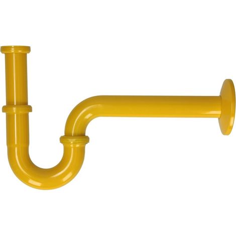 Siphon tube 1 1/4’’ PLUS, jaune (1004) 1 1/4’’ x 32 mm avec rosace 80 mm