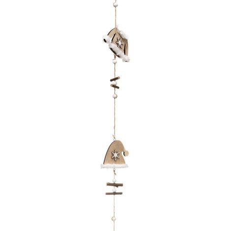 Guirlande de Noël "Bonnet & Manteau" 150cm Naturel
