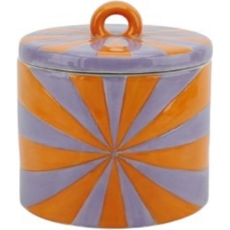 Bocal de Rangement et Pot de Conservation Design Orange et Lilas 11 x 11 x 11,5 cm - PANGIVO (1/2)
