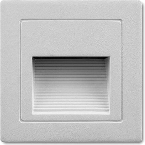 TrAdE Shop Traesio - Lampada Segnapasso 1w A Led Da Parete Muro Applique Da Interno 95x95 Luce Calda - (1/5)