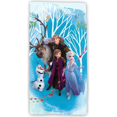 Disney Frozen Baumwolle Strandtuch Frottee Badetuch mit Premium Druck, 70x140 cm (1/2)
