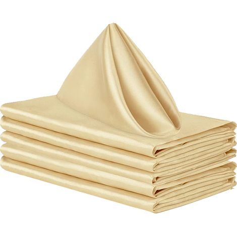 Serviette De Table - Polyester - 43 X 43 Cm - Réutilisable - Lavable En Machine - Pour Restaurant Mariage Fête - Lot De 6