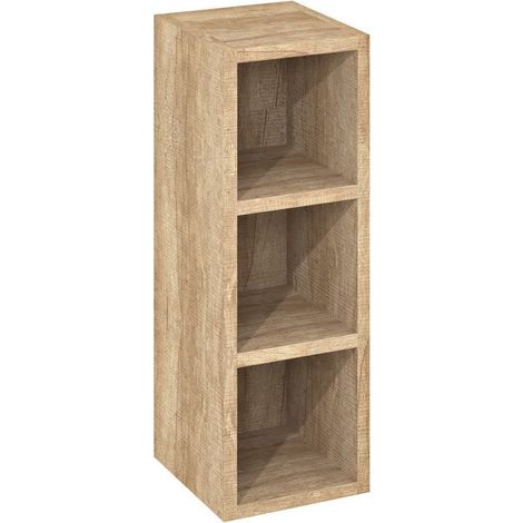 Boîte étagère ouverte ESPACE 20x60x22cm, chêne Alabama