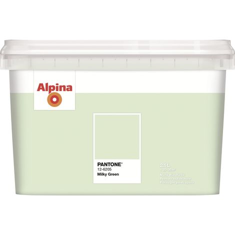 Alpina Wandfarbe Pantone matt milky green 2,5 L Wandfarbe (1/3)