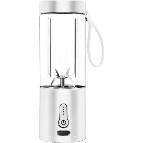Mini presse-agrumes électrique portable (blanc), multifonctionnel, en acier inoxydable. (1/5)