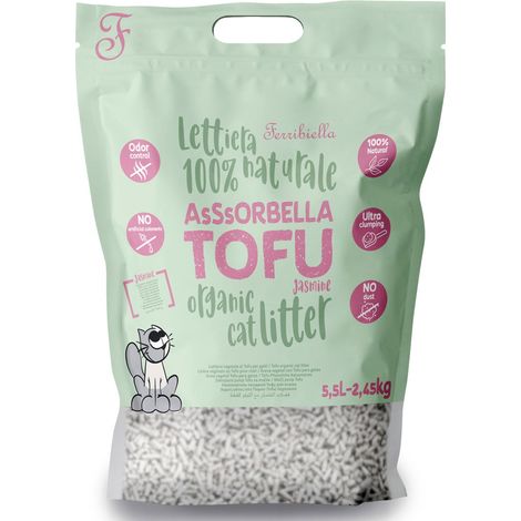 Asssorbella Natural Tofu Katzenstreu Jasmin 5,5 Liter Packung 6 Stück