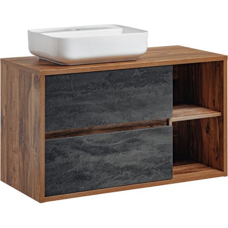 Meuble vasque à poser 100 cm - Set 3 - New York - Livraison gratuite