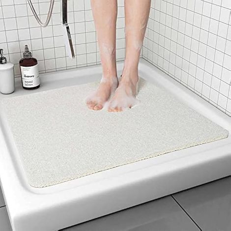 Le tapis de bain antidérapant ultime - Tapis de bain antidérapant - Tapis de bain sécurisé pour baignoire, douche, salle de bain (blanc, 40 x 80 cm) (1/5)