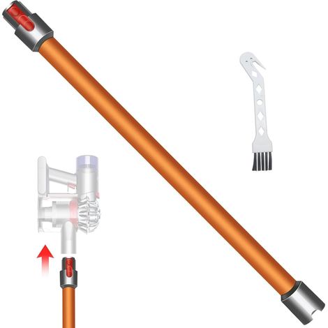 Schnellspannstab, kompatibel mit Dyson V15, V11, V10, V8, V7, Staubsauger-Verlängerungsstange, Verlängerungsrohr, 73 cm, Orange