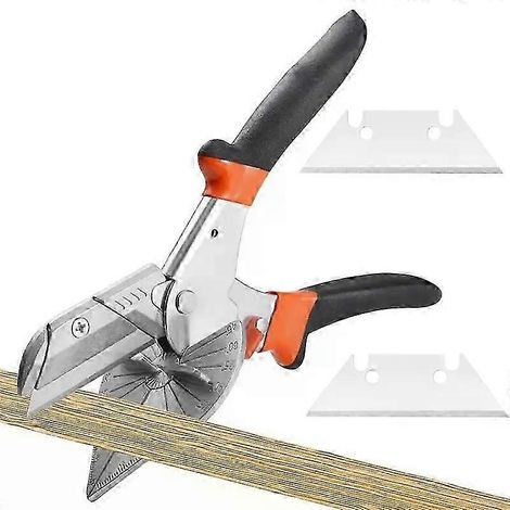 Winkelschere 45-135 Grad Gehrungsschneider Handschere Gehrungsschere Verkleidungsdrahtkanalschneider PVC PE Kunststoffrohrschlauch-JXLGV (1/5)