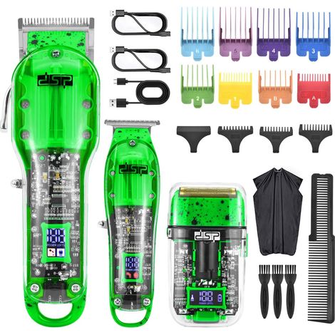 Kit de Toilettage Homme 4 en 1 Étanche IPX7 Barbe Corps Visage (1/5)