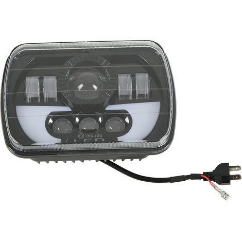 Pasamer Square LED-Scheinwerfer, multifunktionaler, IP67 wasserdichter, blendender rechteckiger Motorradscheinwerfer-Projektor für Autos.