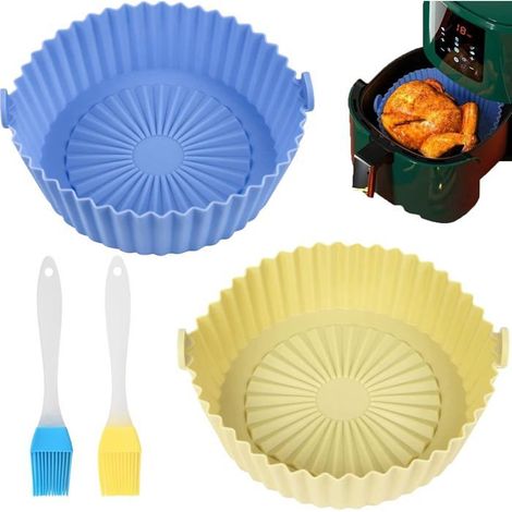2 Pièces Pot En Silicone,Double Face,Universel,Pour Friteuse À Air,Four,Micro-Ondes (1/5)