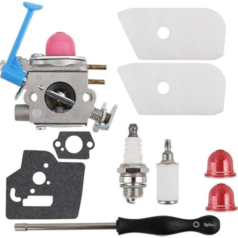 Compatible avec carburateur avec kit de réglage pour Husqvarna 545006060 pour coupe-bordures 125E 124L 125L 124C 125C pour Jonsered GT2126 GC2126C Remplace pour Zama C1Q-W31B (1/4)