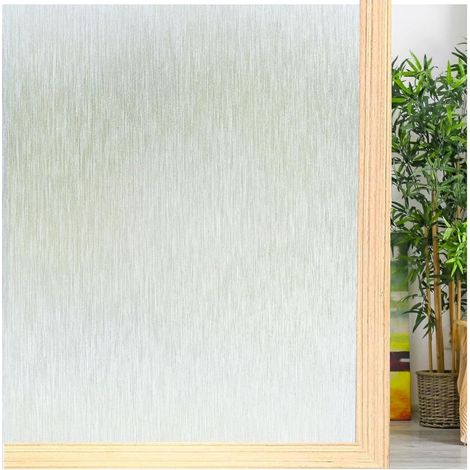Film adhésif pour vitres 40 x 200 cm - Protection de la vie privée - Effet verre dépoli statique - Idéal pour bureau à domicile (1/5)
