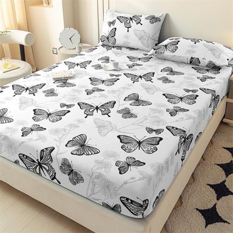 Drap-housse 120 x 200 x 30 cm – Drap de lit en microfibre de qualité supérieure – Ultra-doux, pour une expérience hôtelière luxueuse – Poches profondes – Durable et résistant (1/2)