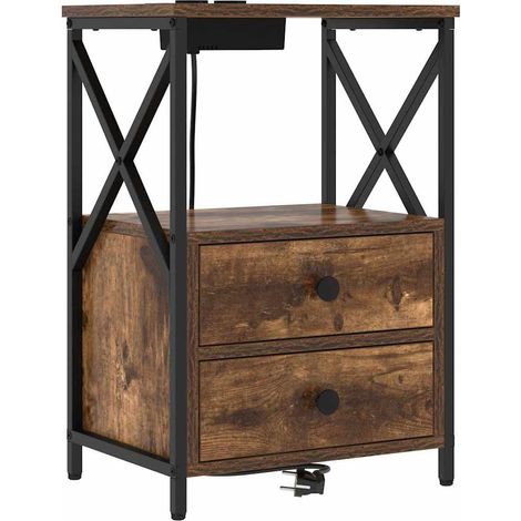 Maison Exclusive - Armadio da Notte Rovere fumé 40 x 31 x 60 cm Legno multistrato