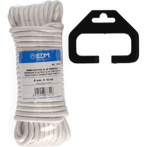 Corde élastique edm 87851 blanc 6 mm 10 m (1/3)