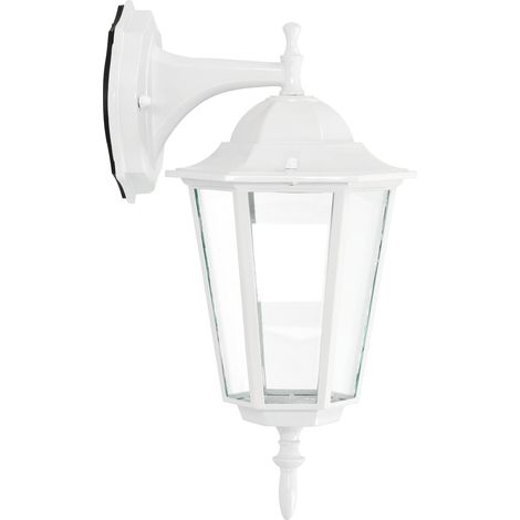 Applique murale extérieure rétro style lanterne blanche en aluminium et verre, 1 x E27, 15 W, IP54 Kobi LO4102 (1/2)