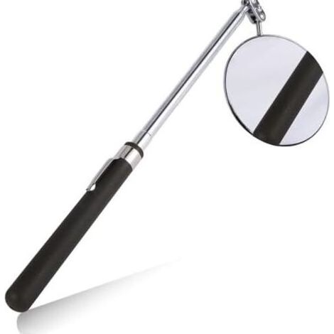 Miroir mécanique réglable pour inspection automobile – Miroir télescopique jusqu’à 75 cm, poignée antidérapante noire, diamètre du miroir 8 cm – Pour ateliers automobiles et diagnostics techniques (1/5)
