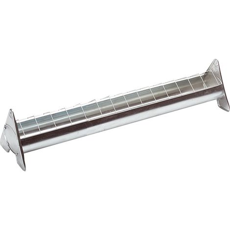 Mangeoire en acier galvanisé à grille mobile 75 cm pour 10 poulets (1/4)
