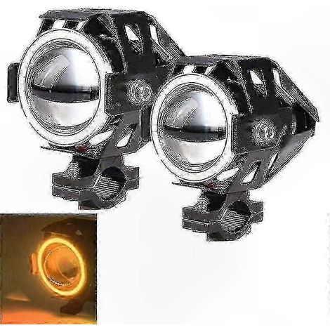125-W-U7-LED-Motorradscheinwerfer, Fernlicht, blendfreier Nebelscheinwerfer, Suchscheinwerfer mit Angel-Eye-Ring (1/5)