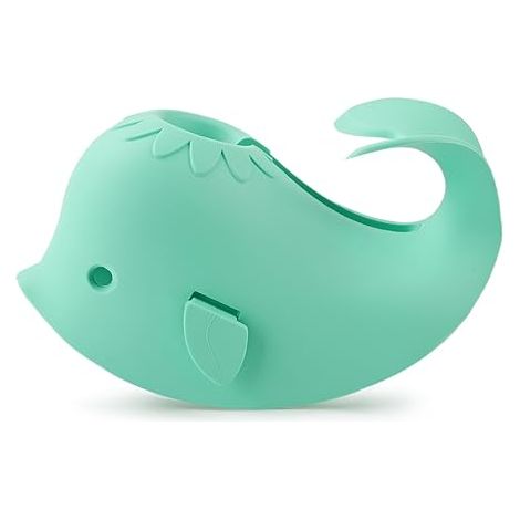 Protection pour robinet de baignoire, bec de douche pour bébé, accessoire de protection pour tout-petits (Baleine - Turquoise) (1/5)