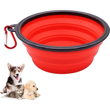 Bols en Silicone de qualité supérieure pour Animaux de Compagnie pour Chats et Chiens, gamelle de Voyage pour Chien Portables,gamelle chien pliable (1/5)