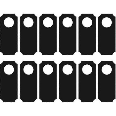 Lot de 12 décorations suspendues en bois pour porte ou bar, idéales pour les fêtes à la maison.-19.8x8.3-Black