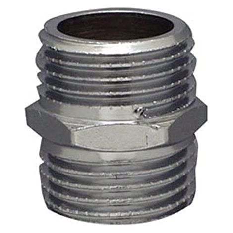 RACCORDO DOPPIO MASCHIO 3/8 - IN OTTONECROMATO