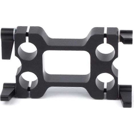 Rail de support pour éclairage de studio avec rehausse de 25 mm et 4 trous, fixation pour tige de 15 mm. (1/5)