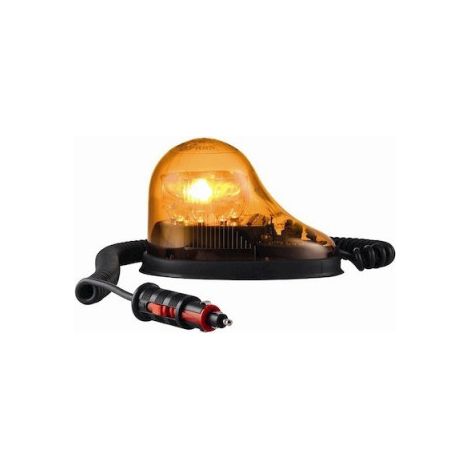 Maxter – Gyrophare magnétique orange 12/24 V – Indice de protection IP55 – Effet tournant pour visibilité optimale – Support facile sur surfaces métalliques