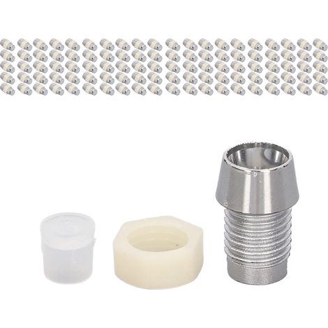 Lot de 100 supports LED 5mm, clips de montage en plastique argenté pour panneau, accessoires de fixation pour diodes lumineuses, kit pratique (1/5)
