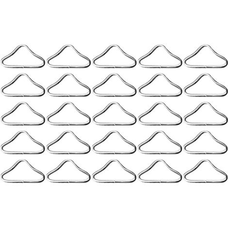 10 fibbie triangolari in metallo per trampolino, connettori ad anello per cinghia, clip resistenti per accessori sportivi