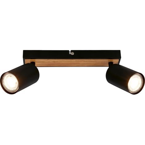 Ceiling Light, GU10 Socket, Max 9W, Metal and Wood, Adjustable, Indoor (1/5)