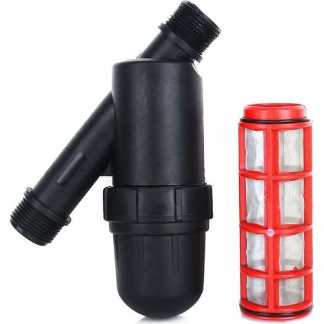 Filtre maille 3/4in Écran d'irrigation,Jardin Arrosage Métal Filtre Net écran en acier inoxydable,Filtre à l'eau conditionné pour jardinage l'Agriculture d'irrigation goutte à goutte pour pompe(Noir) (1/5)